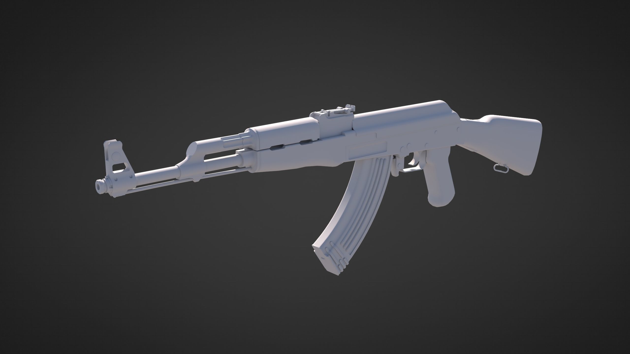 ak-47-rifle ak - rifle 3D model_9