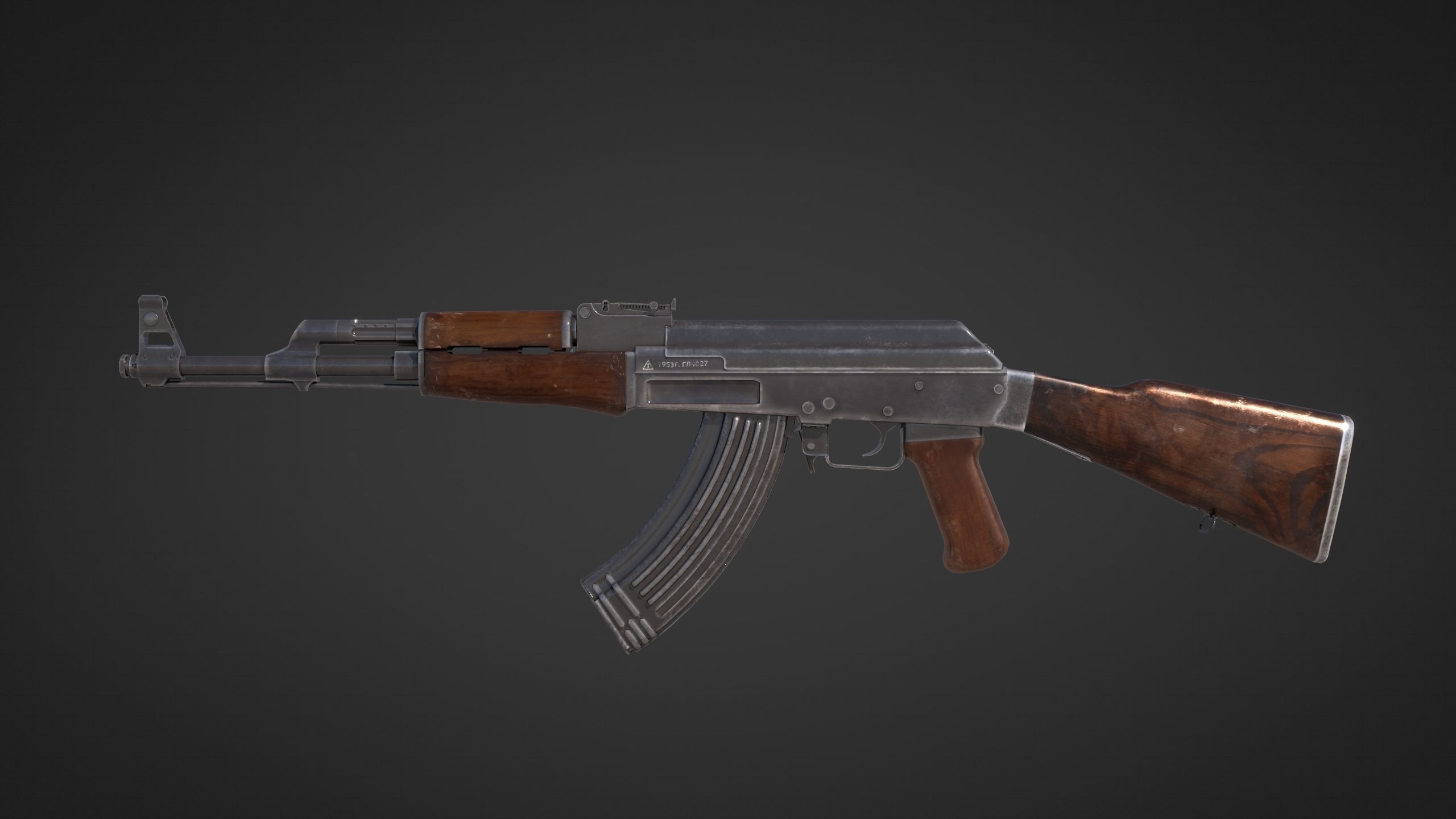 ak-47-rifle ak - rifle 3D model_2
