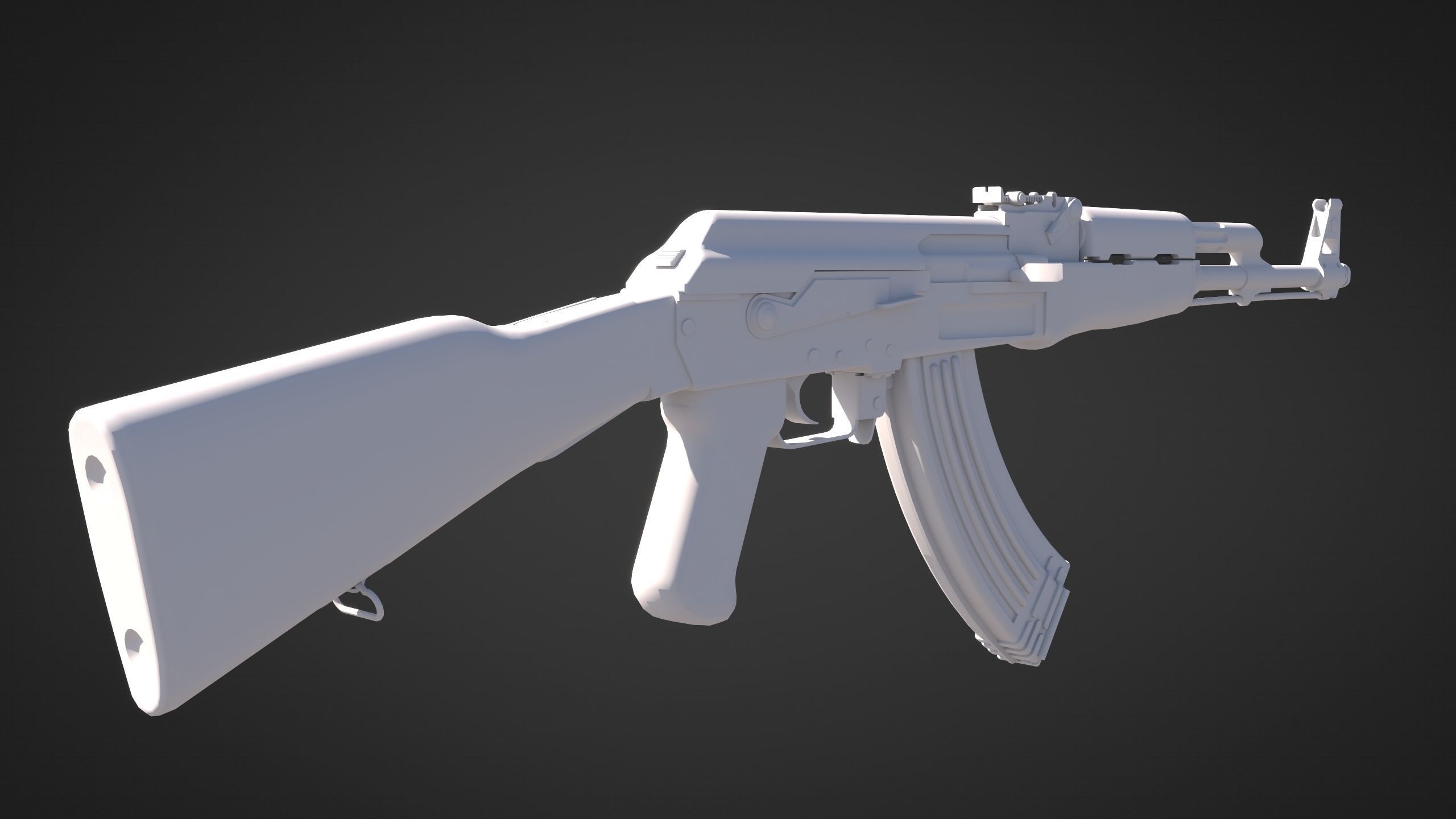 ak-47-rifle ak - rifle 3D model_7