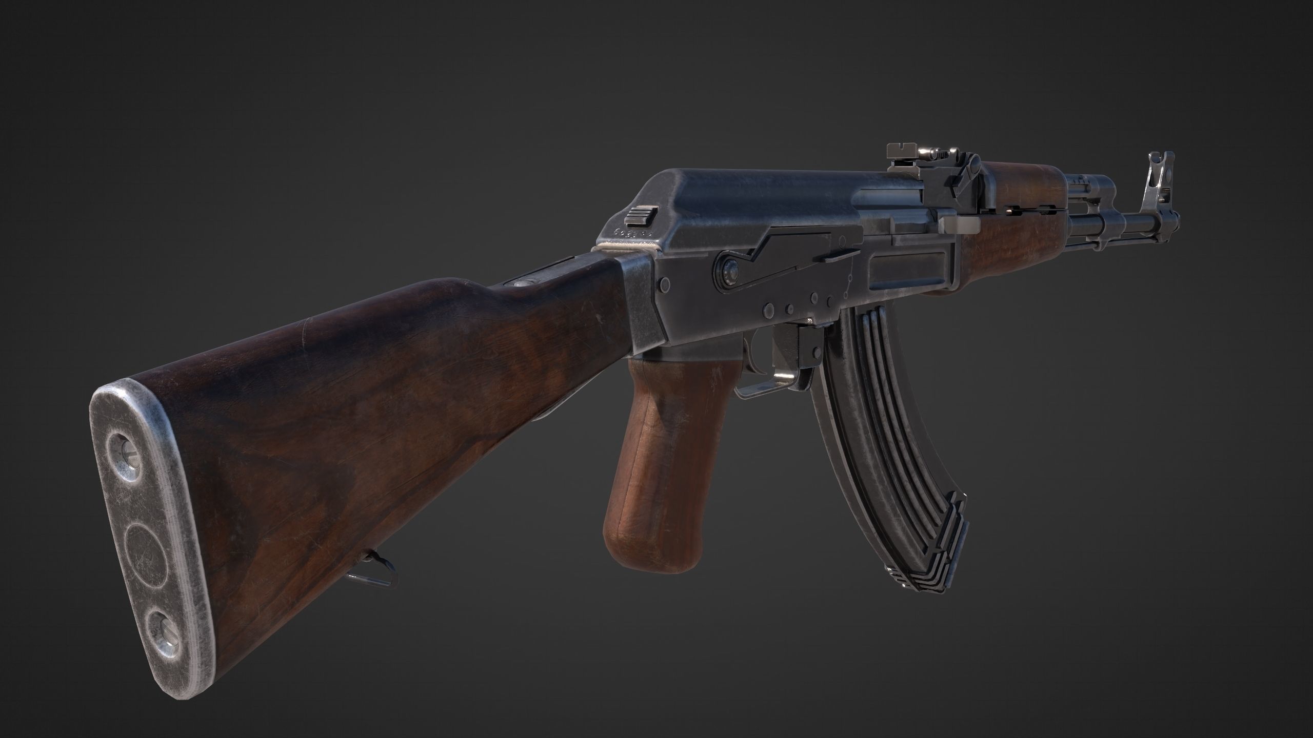 ak-47-rifle ak - rifle 3D model_5