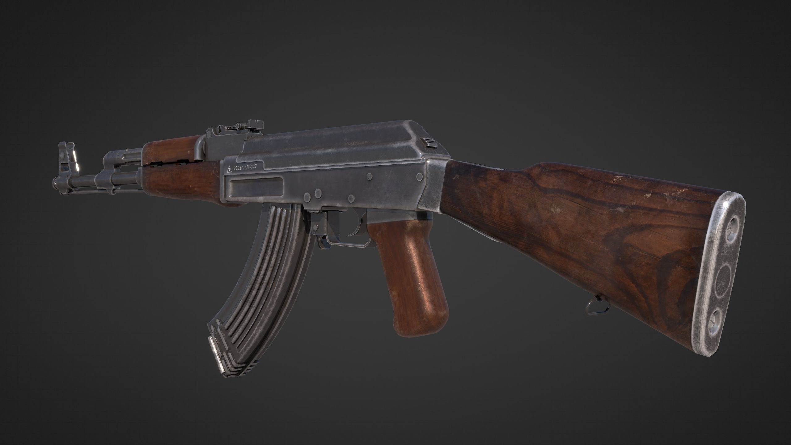 ak-47-rifle ak - rifle 3D model_1