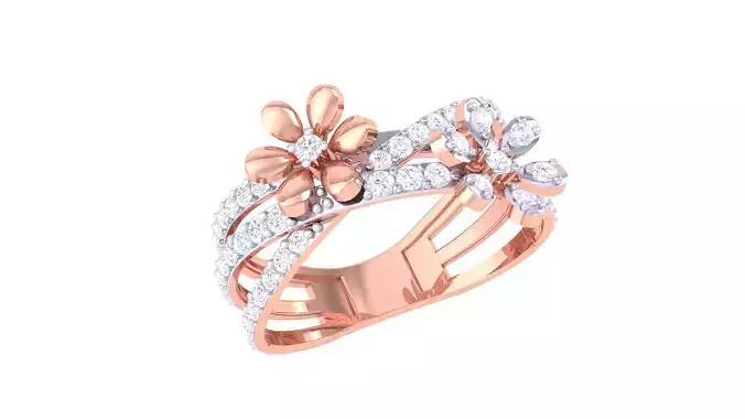 Women Wedding Ring 3dm STL OBJ FBX Renders Details