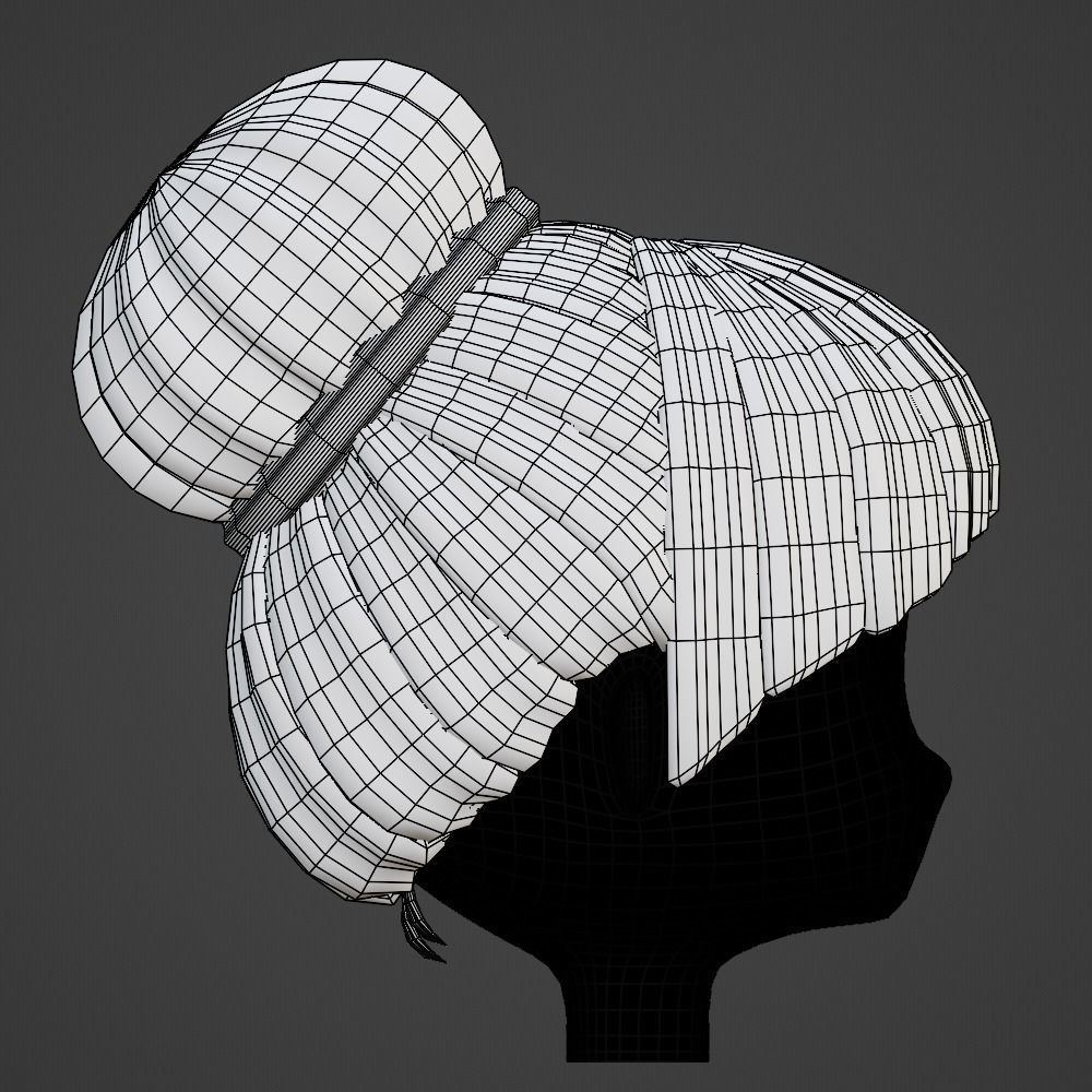 Hair style female 07 3D model_11