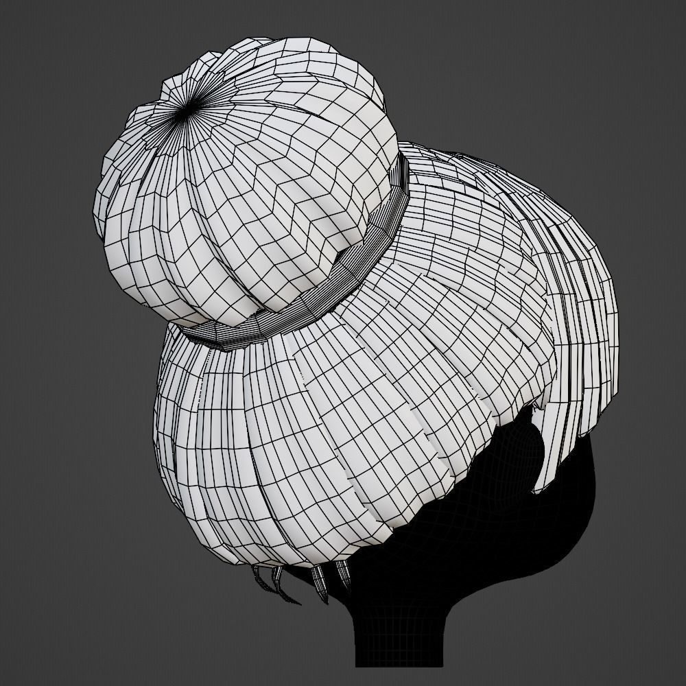 Hair style female 07 3D model_12