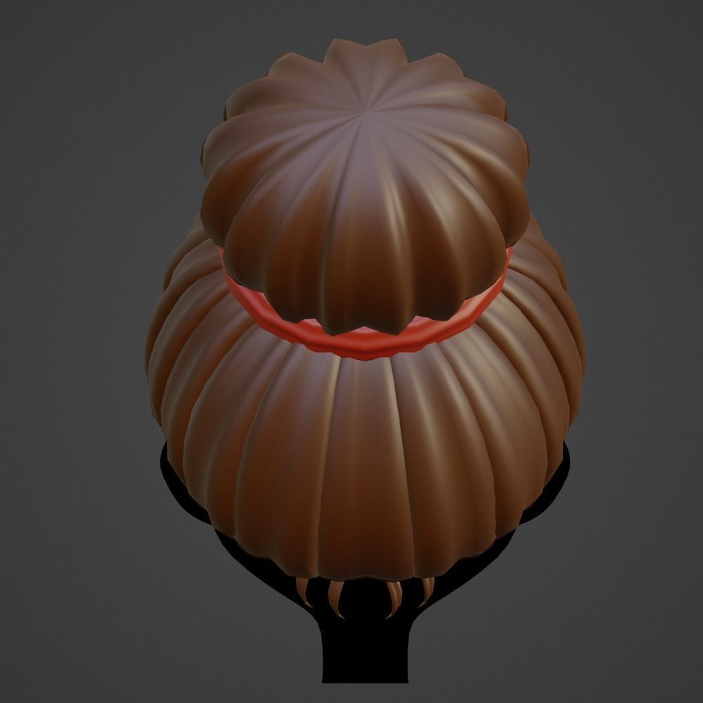 Hair style female 07 3D model_5