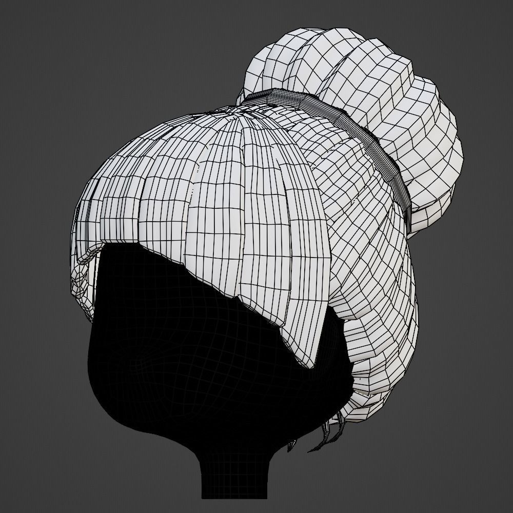 Hair style female 07 3D model_16