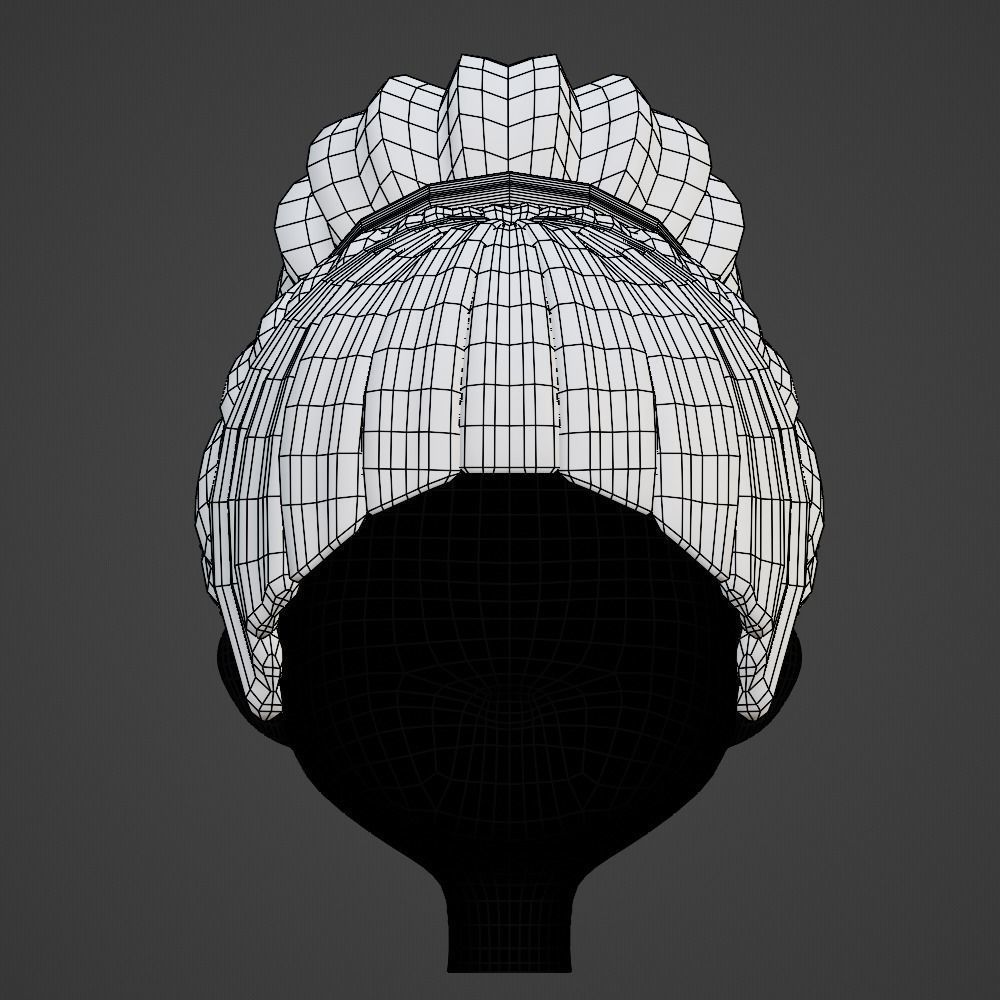 Hair style female 07 3D model_9