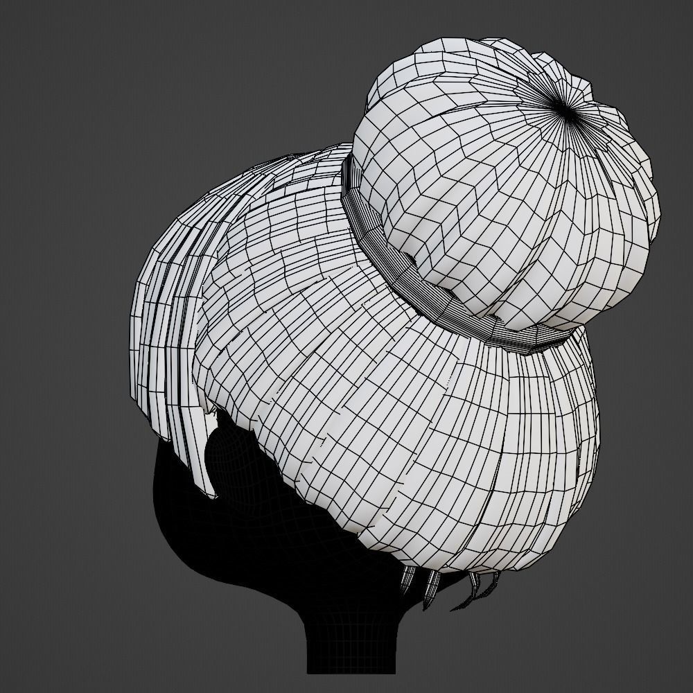 Hair style female 07 3D model_14