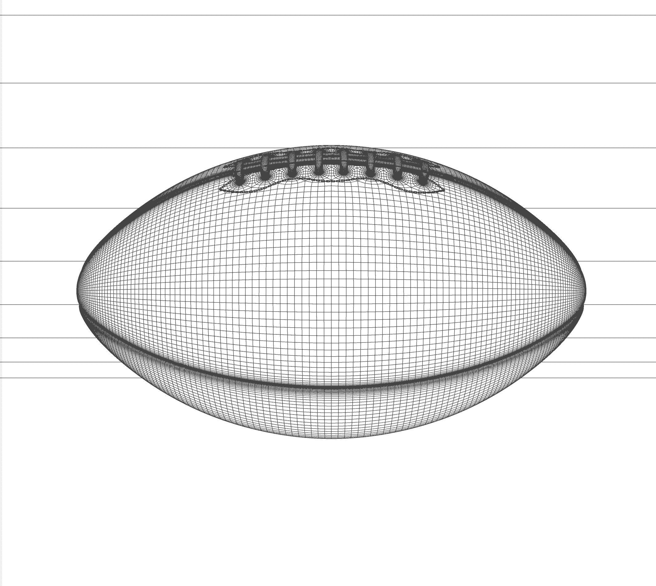 American Football Ball 3D model_14