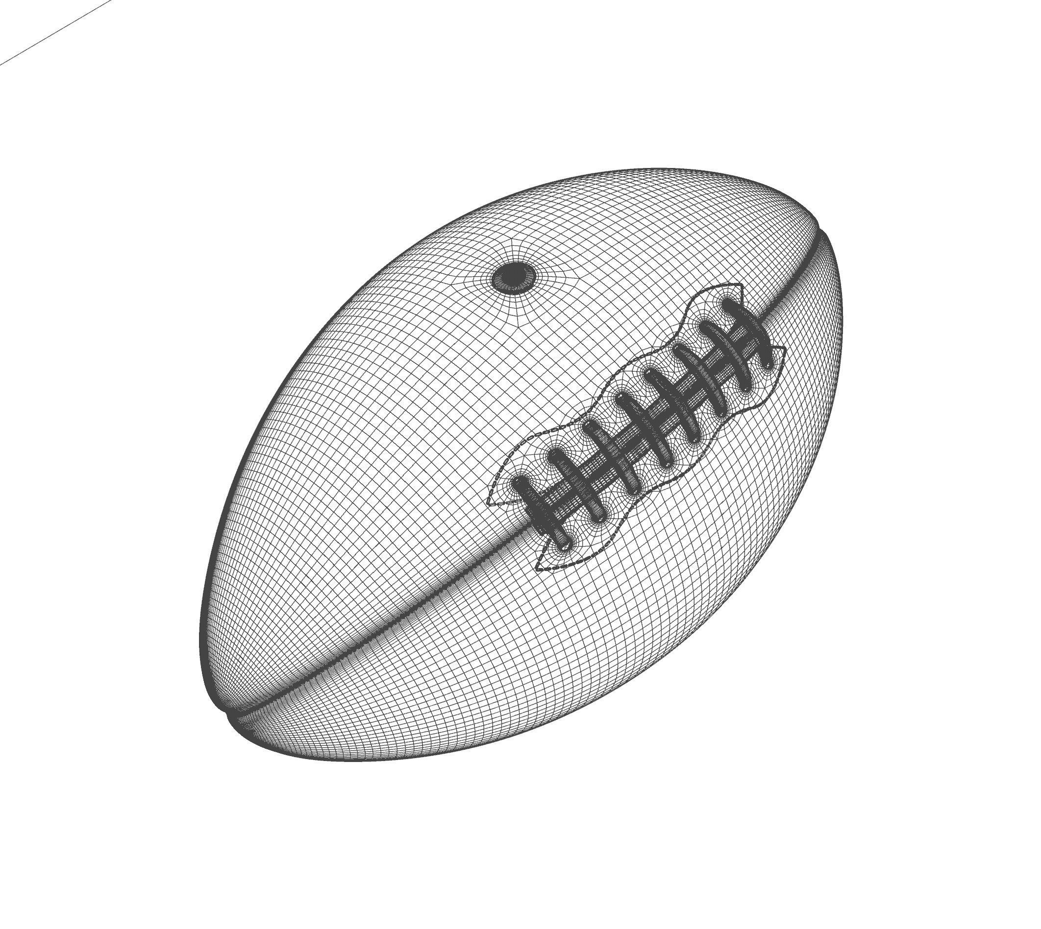 American Football Ball 3D model_17