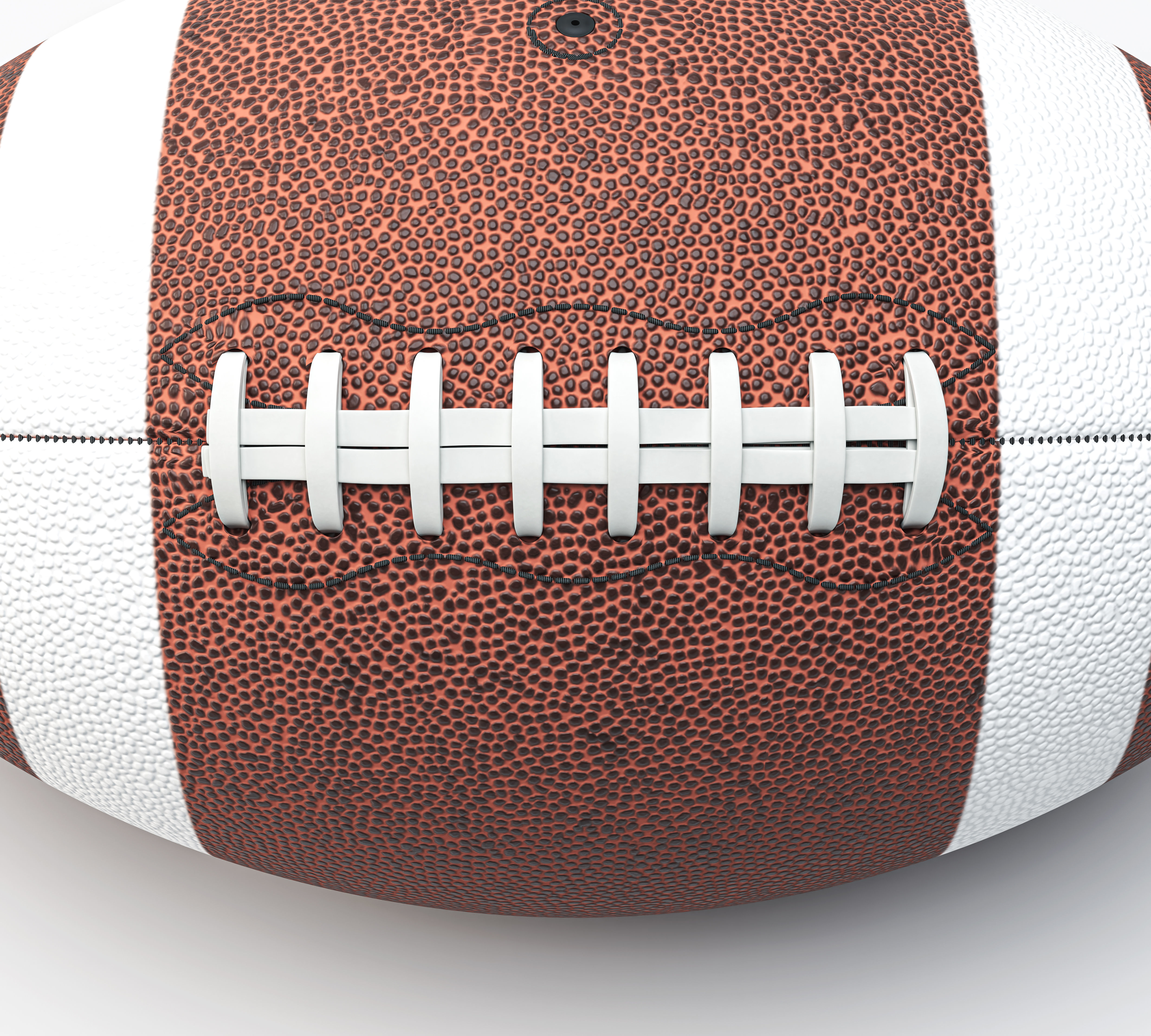 American Football Ball 3D model_2