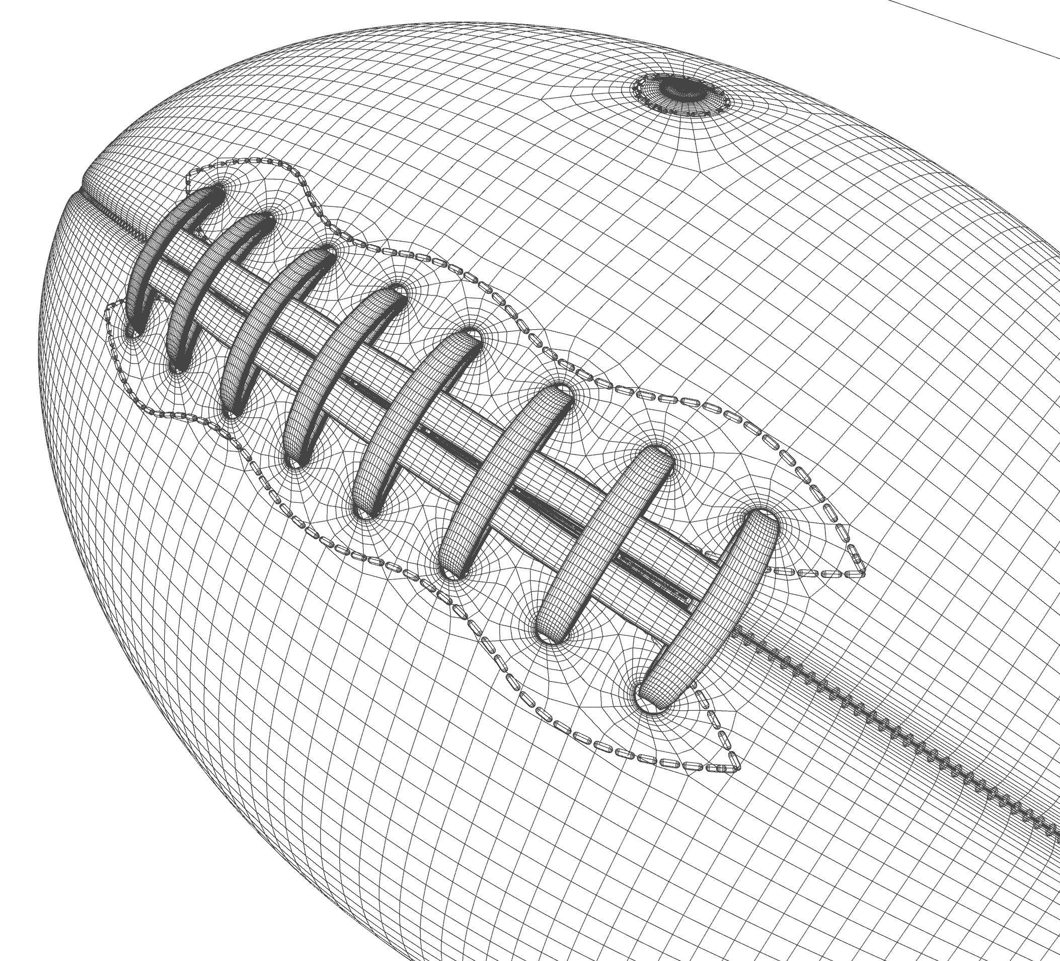 American Football Ball 3D model_18