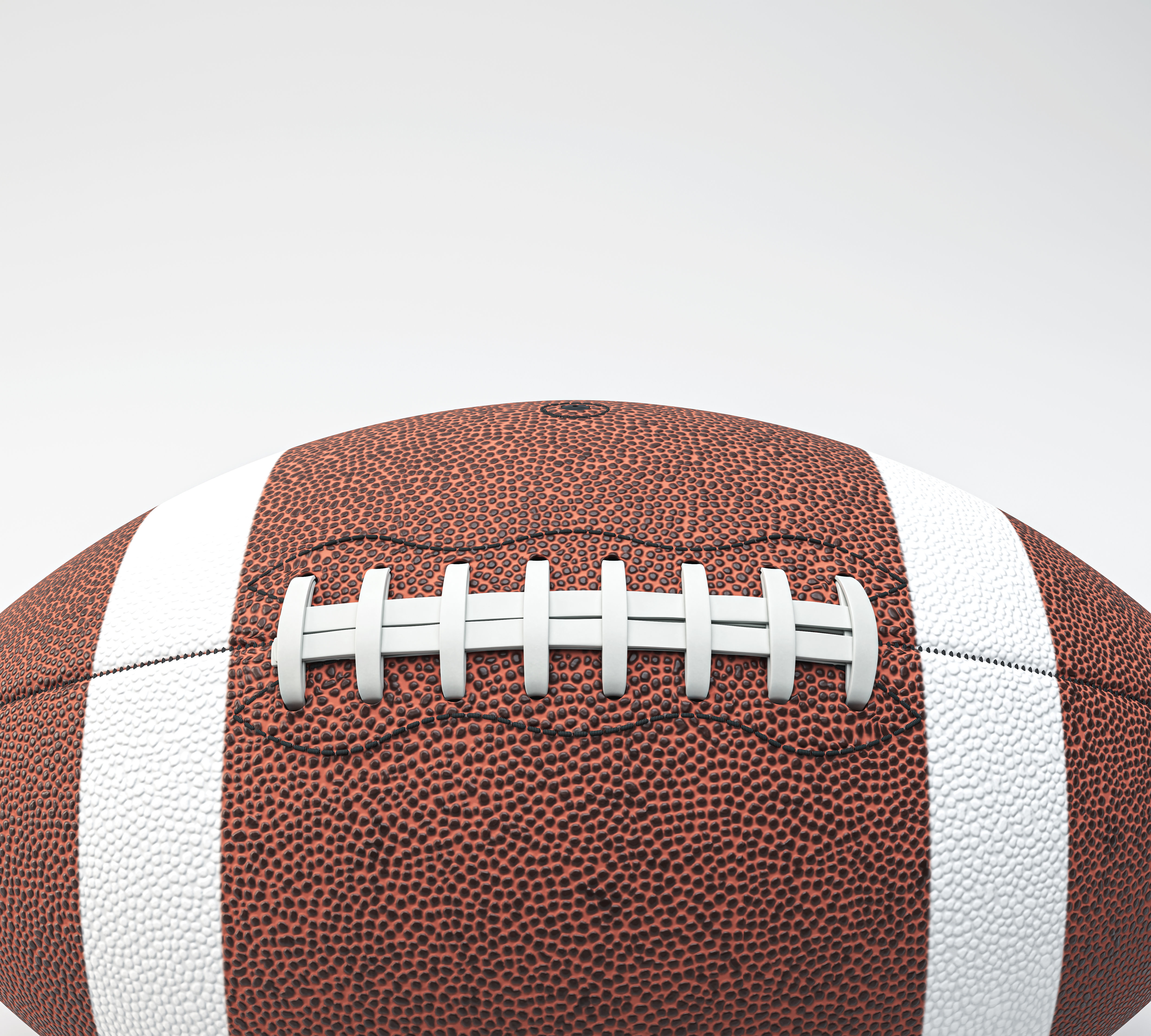 American Football Ball 3D model_3
