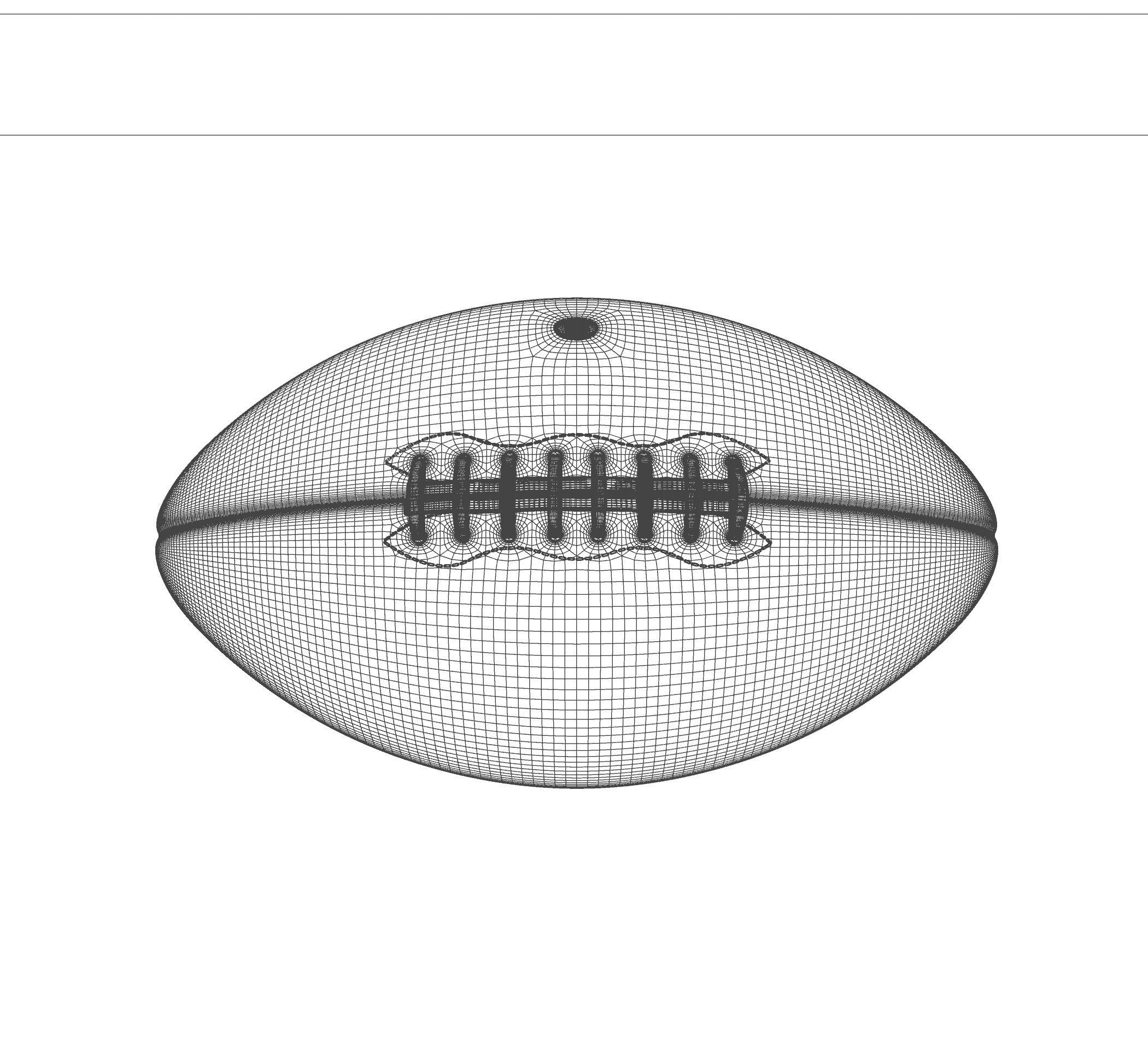American Football Ball 3D model_15