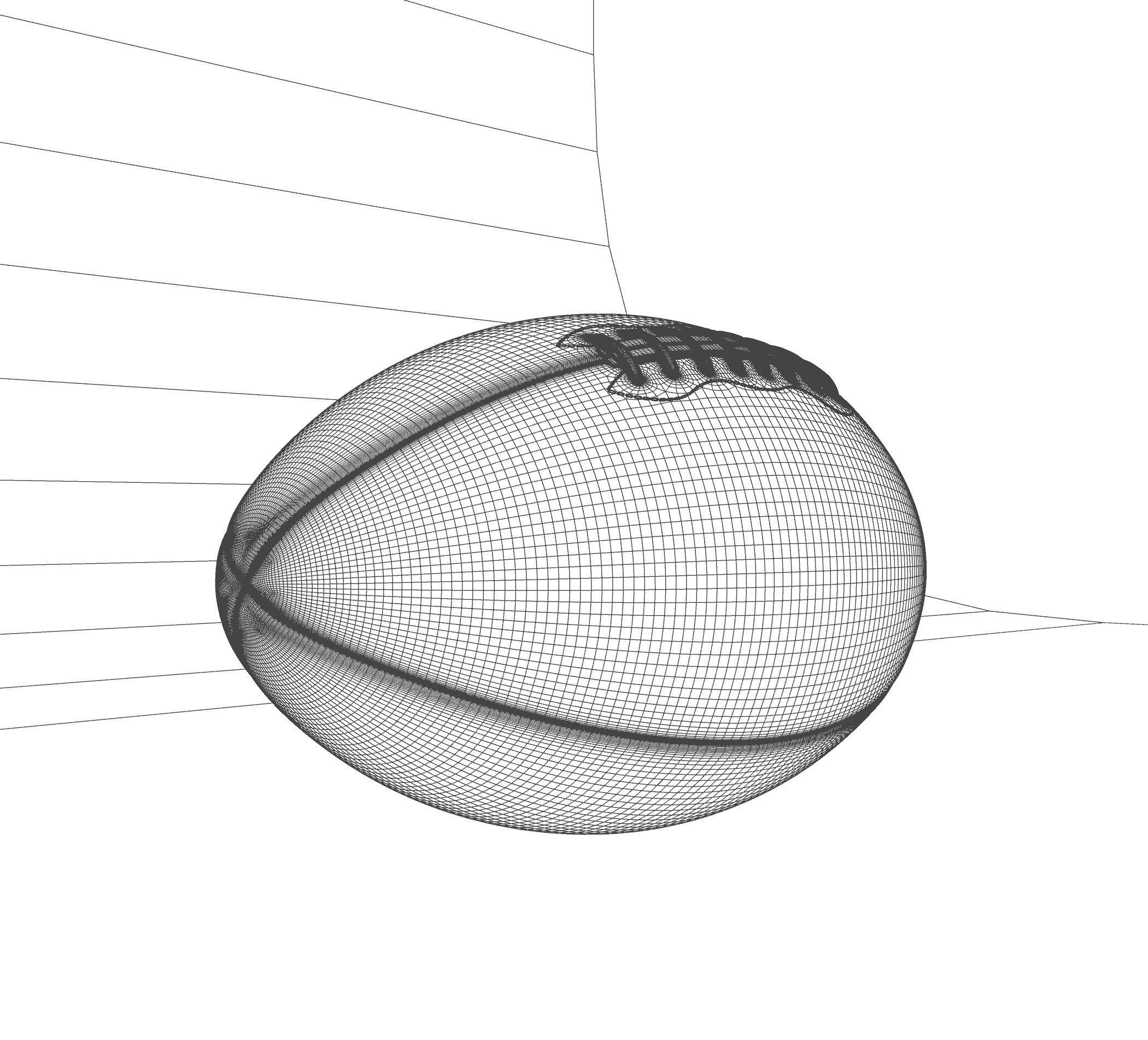 American Football Ball 3D model_16