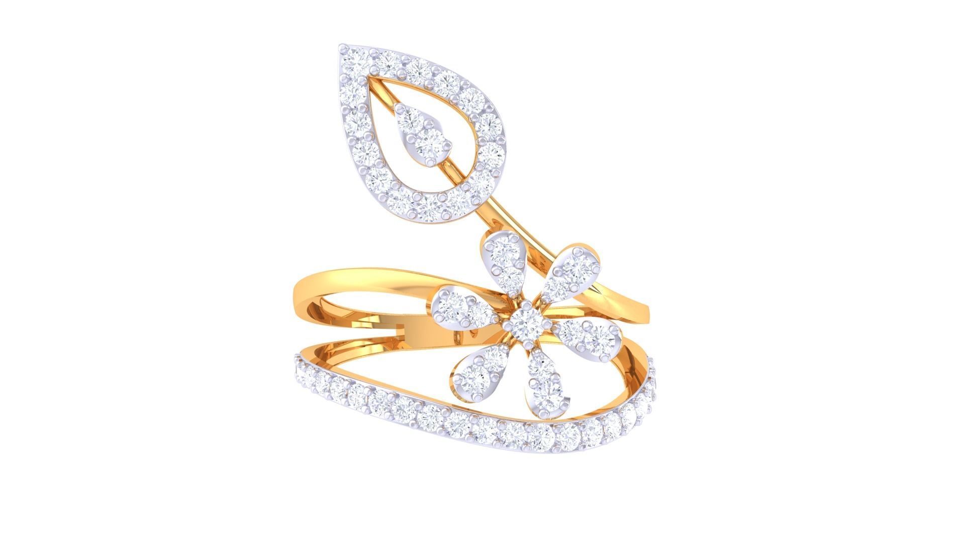 Women Wedding Ring 3dm STL OBJ FBX Renders Details 3D print model_3