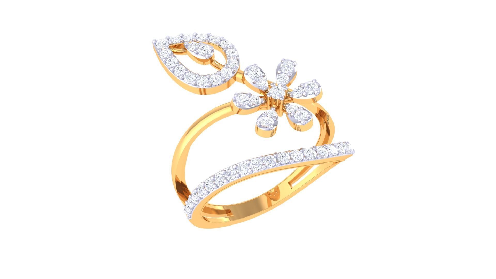 Women Wedding Ring 3dm STL OBJ FBX Renders Details 3D print model_2