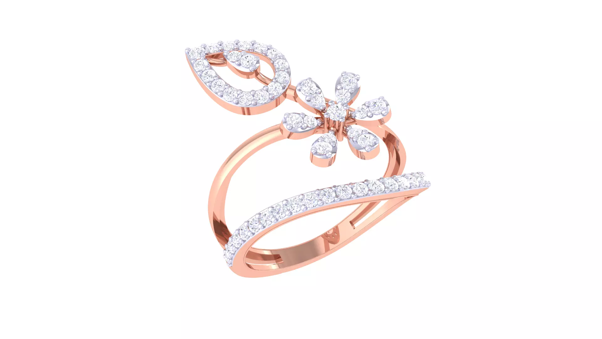 Women Wedding Ring 3dm STL OBJ FBX Renders Details 3D print model_0