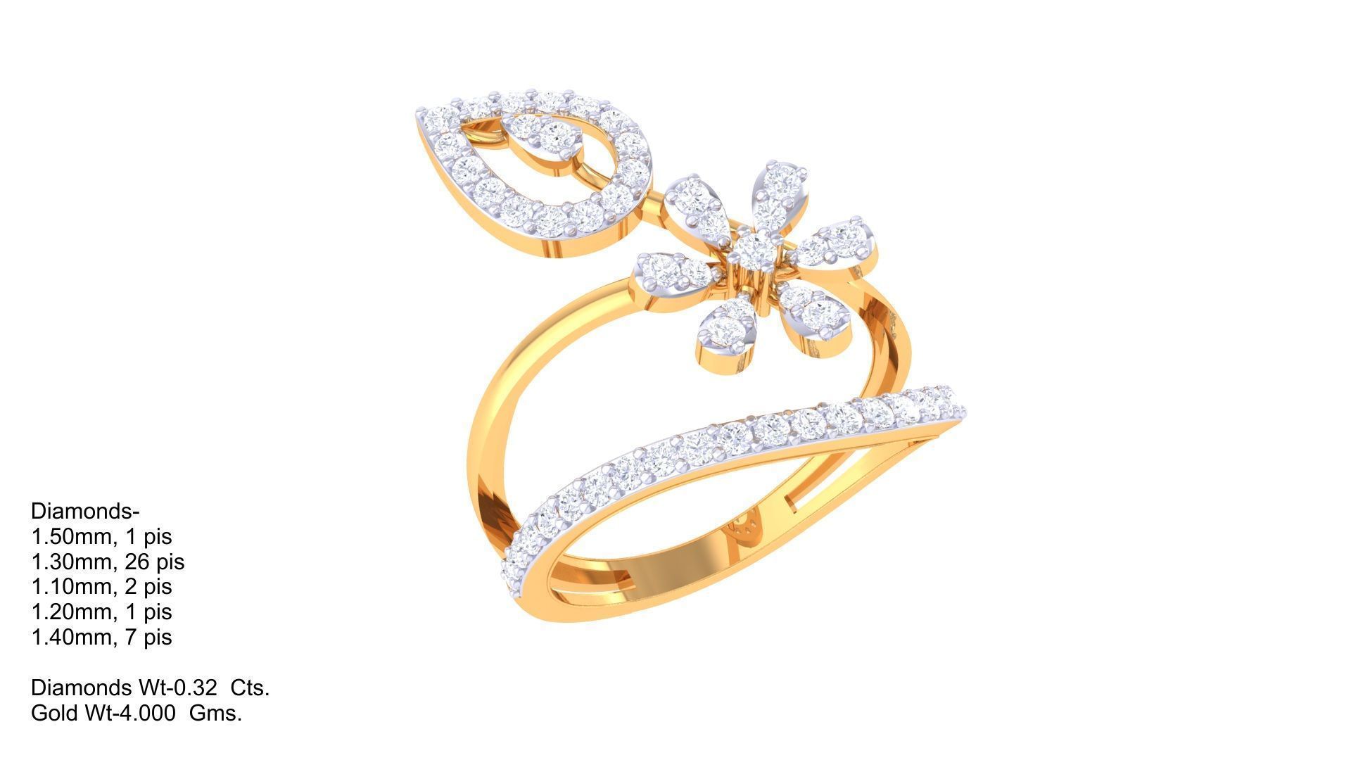 Women Wedding Ring 3dm STL OBJ FBX Renders Details 3D print model_1