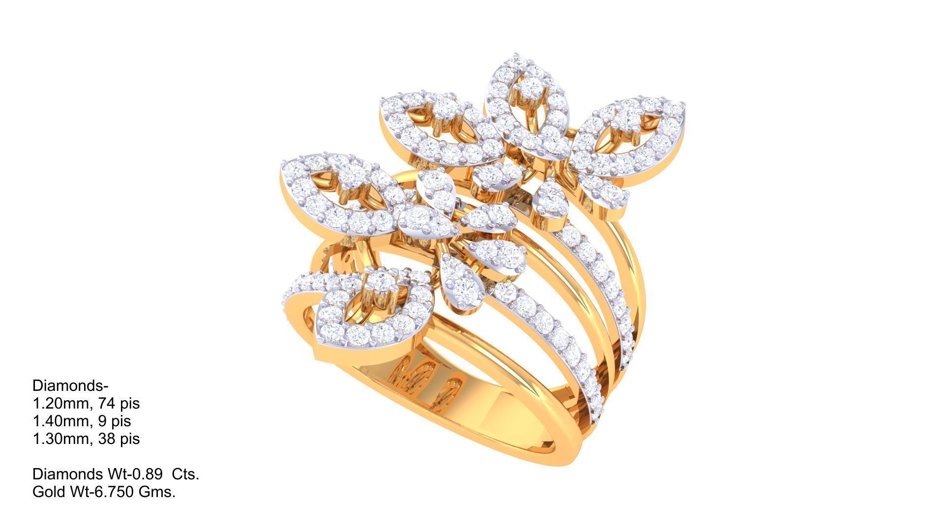 Women Wedding Ring 3dm STL OBJ FBX Renders Details 3D print model_1