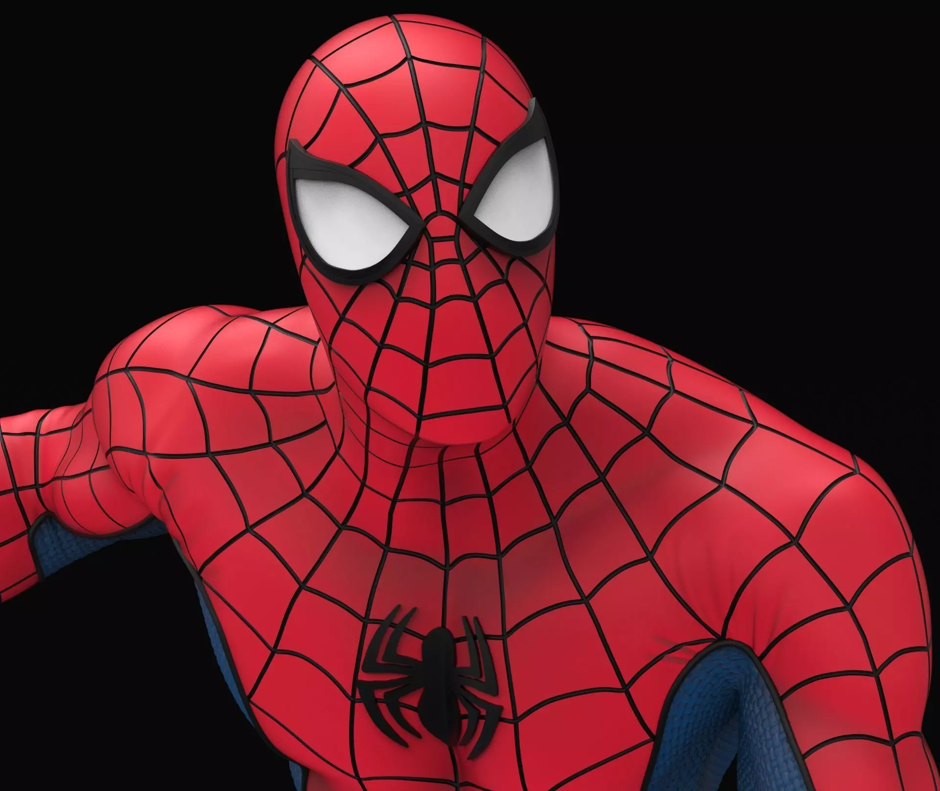 Spider-Man spider - man statue 3D print model_0