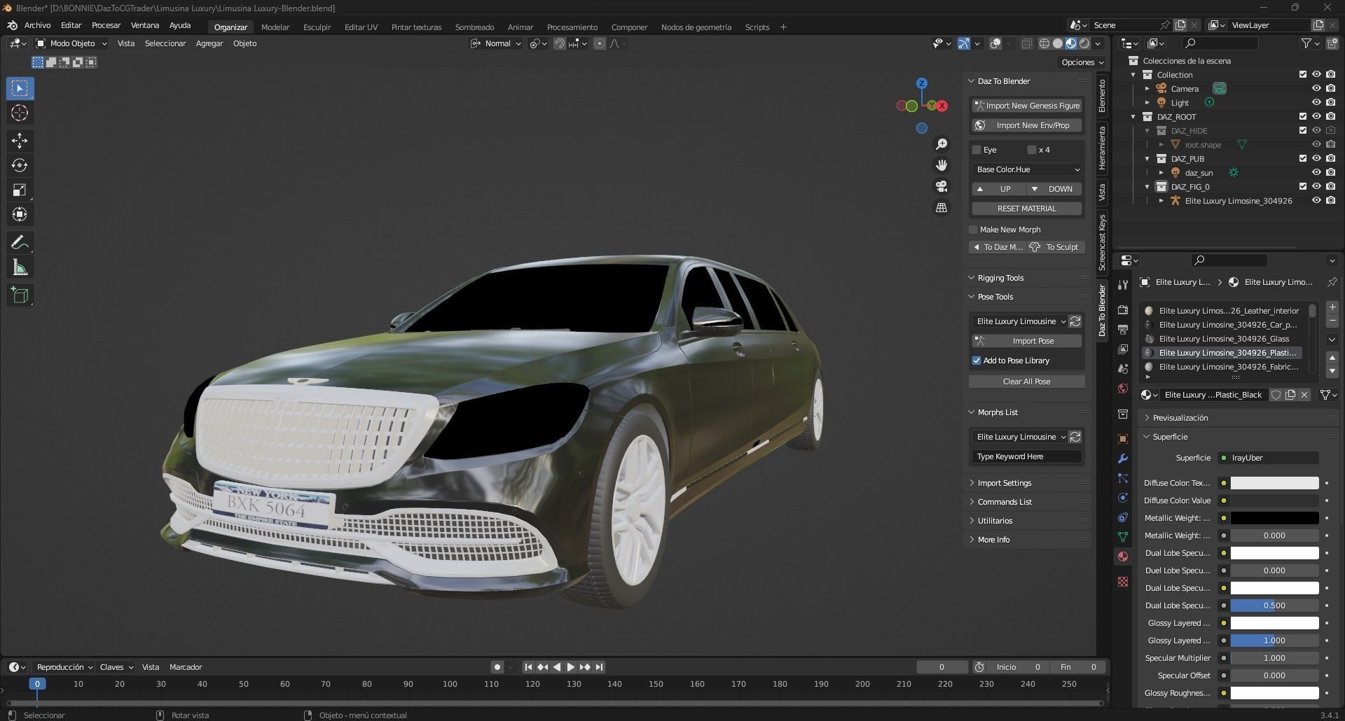 luxurious limousine 3D model_21