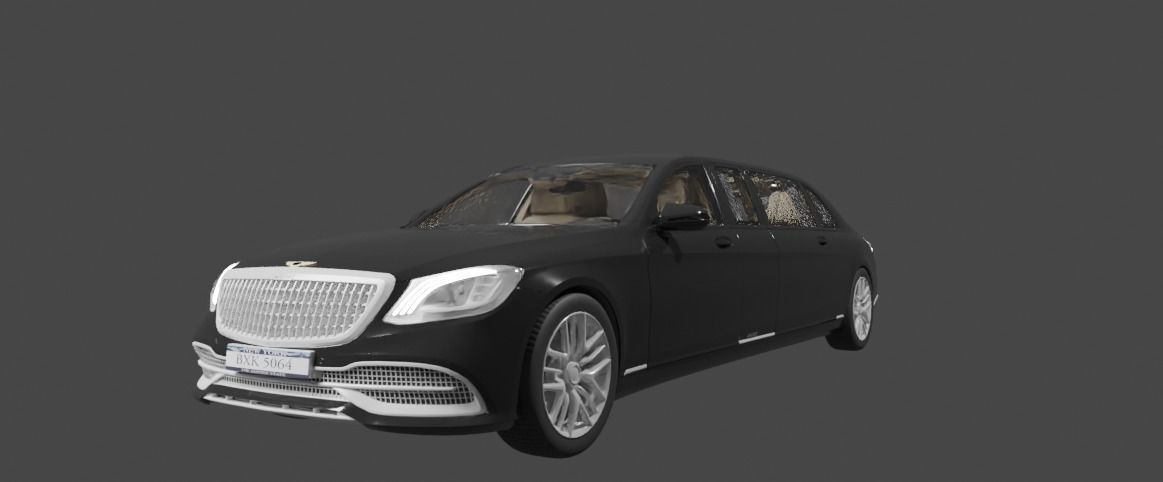 luxurious limousine 3D model_12