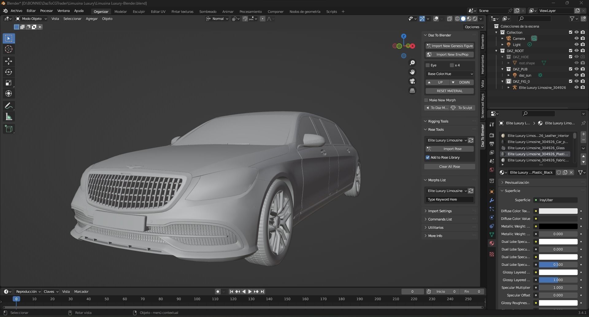 luxurious limousine 3D model_18