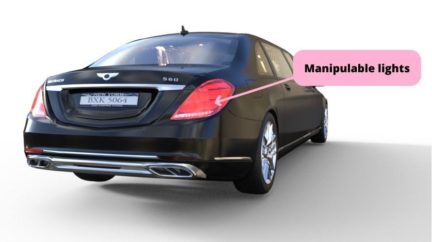 luxurious limousine 3D model_1