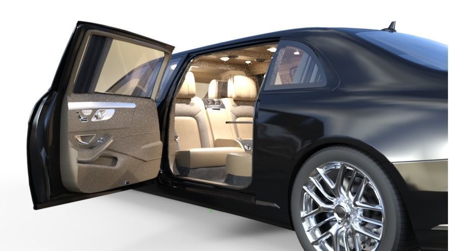 luxurious limousine 3D model_9