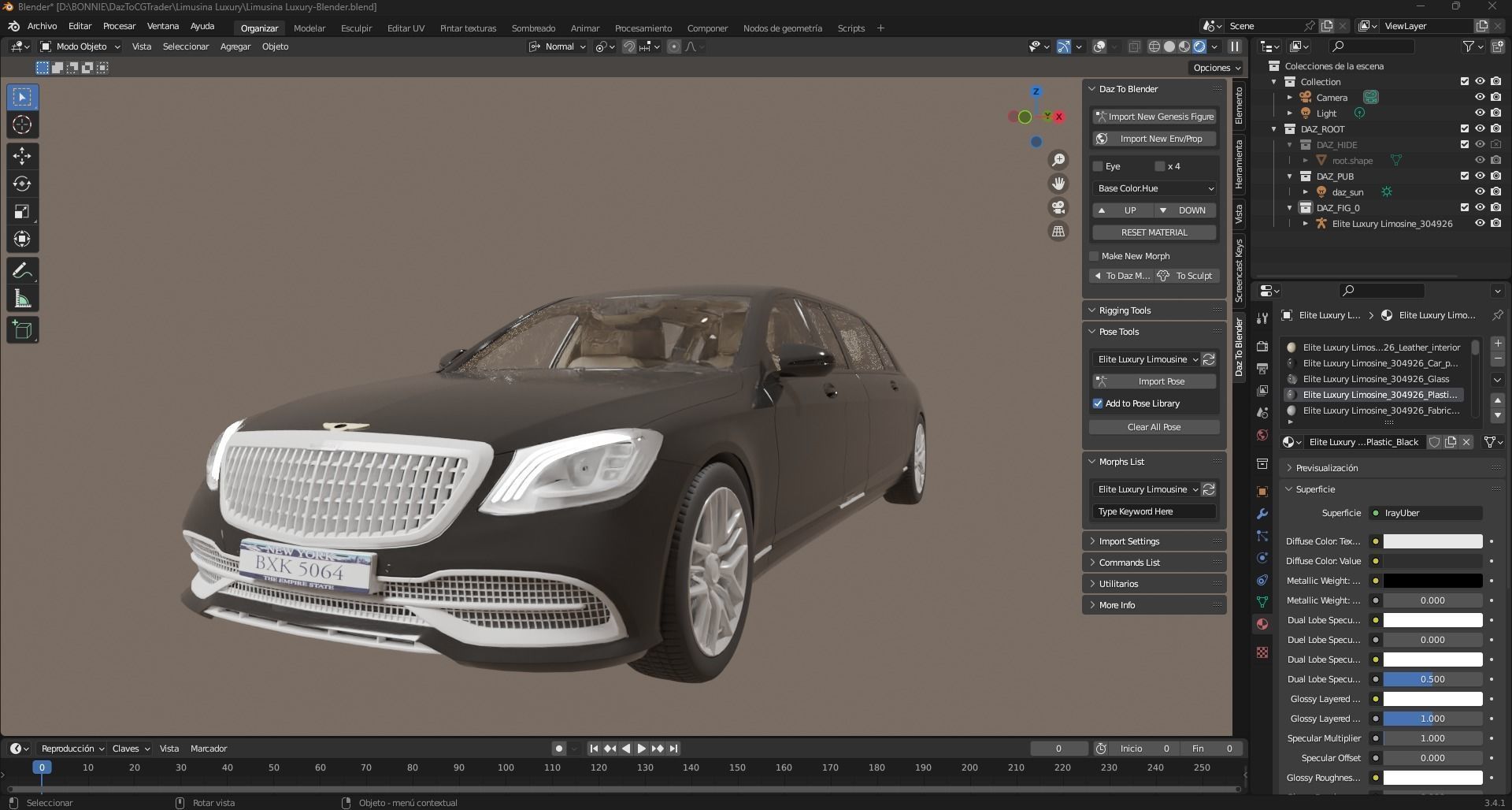 luxurious limousine 3D model_20