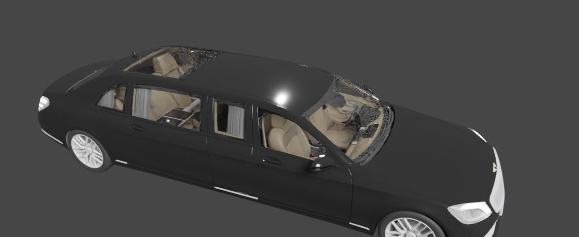 luxurious limousine 3D model_14