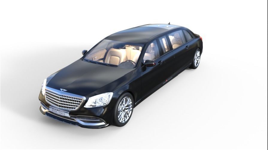 luxurious limousine 3D model_8