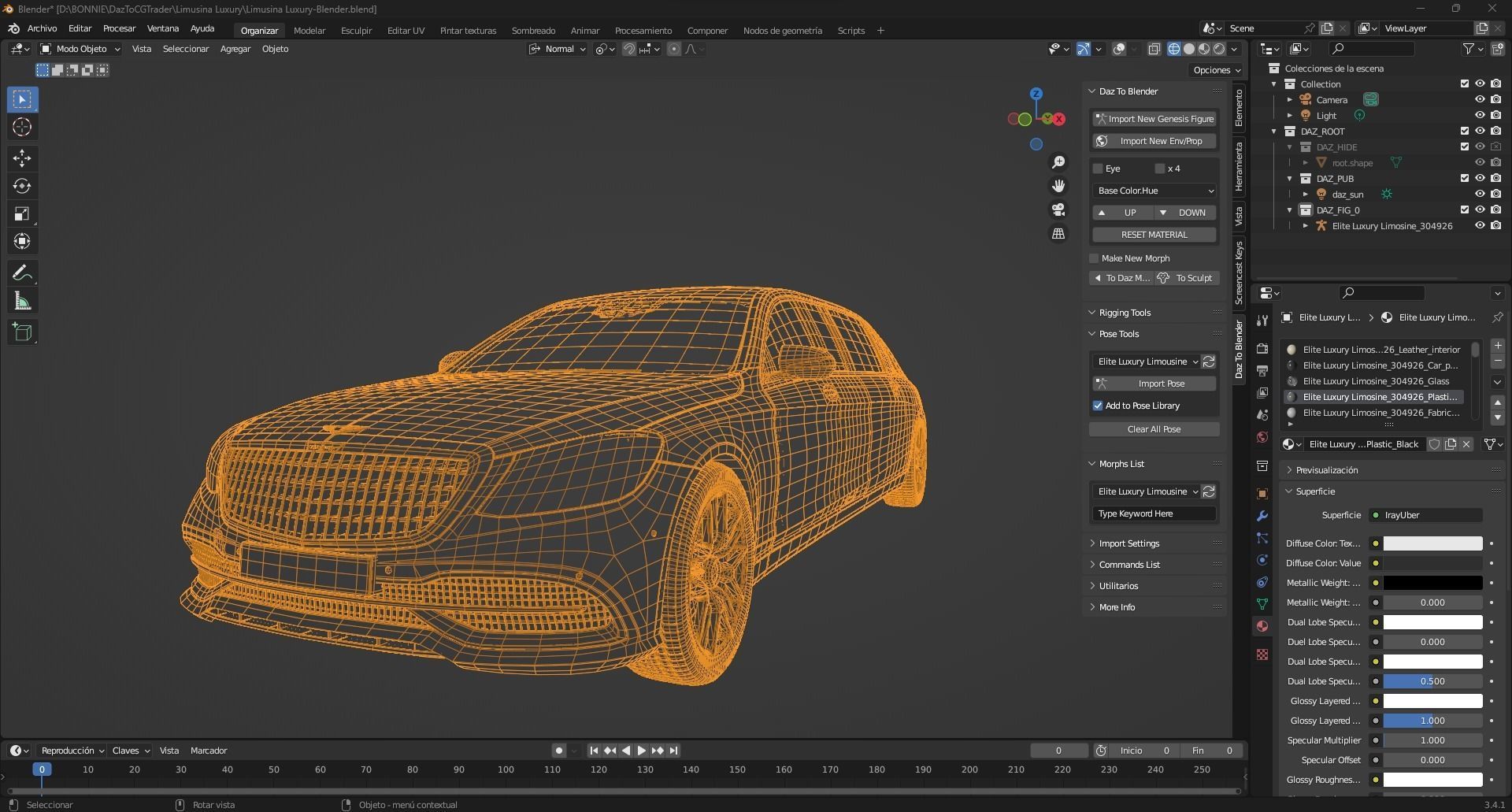 luxurious limousine 3D model_19