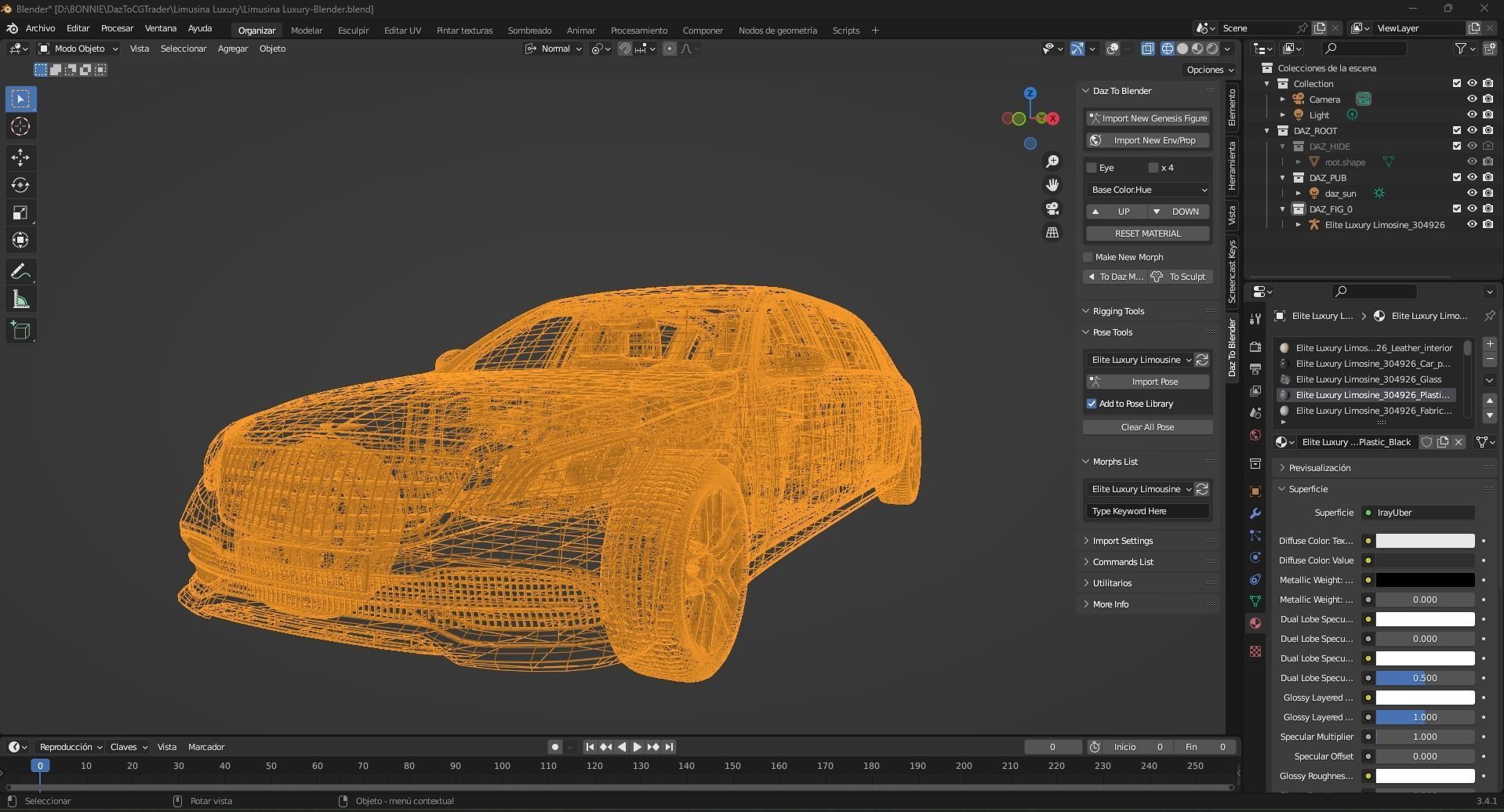 luxurious limousine 3D model_17