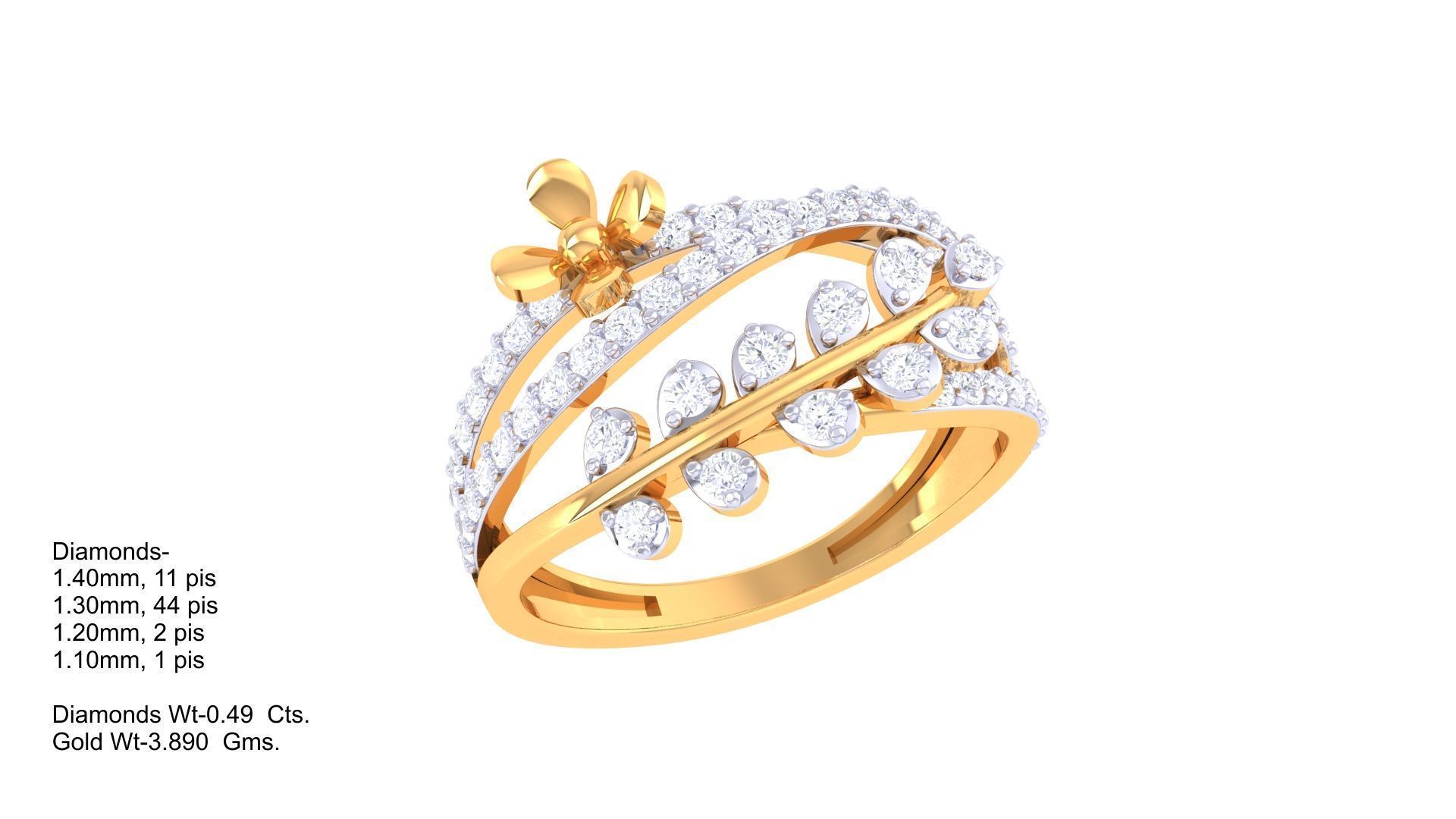 Women Wedding Ring 3dm STL OBJ FBX Renders Details 3D print model_1