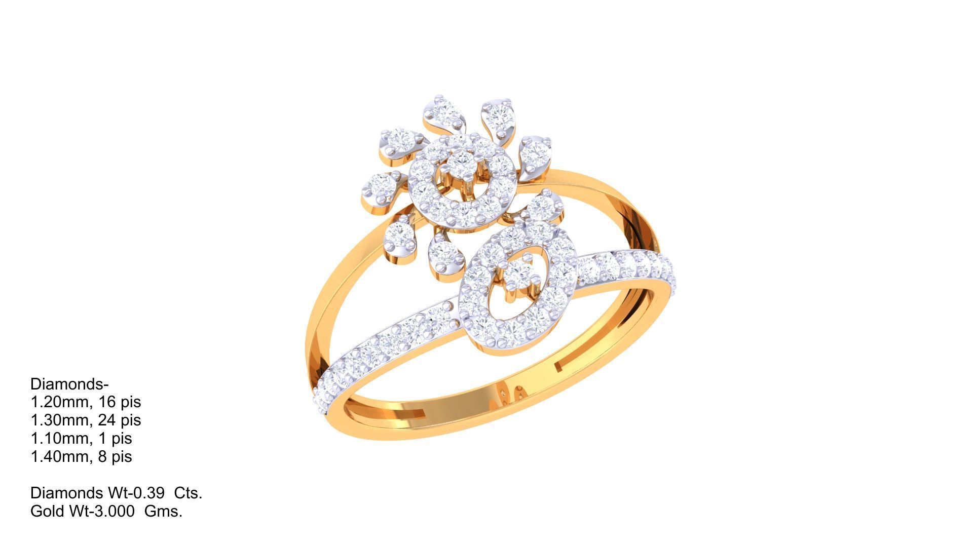 Women Wedding Ring 3dm STL OBJ FBX Renders Details 3D print model_1