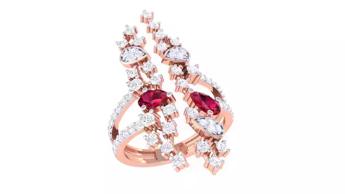 Women Wedding Ring 3dm STL OBJ FBX Renders Details