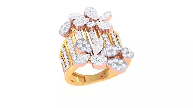 Women Wedding Ring 3dm STL OBJ FBX Renders Details 3D print model