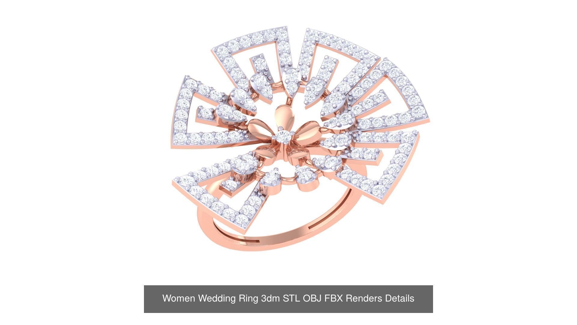 50 Women Wedding Ring 3dm STL OBJ FBX Renders Details Collection _36
