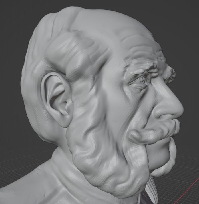 Wilhelm I bust 3D print model_14