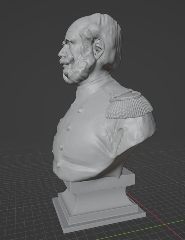 Wilhelm I bust 3D print model_22