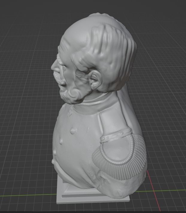 Wilhelm I bust 3D print model_4