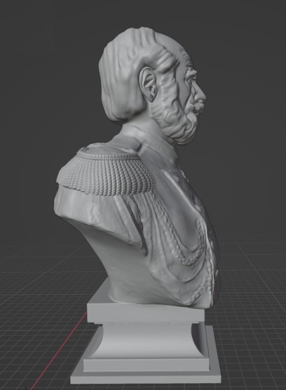 Wilhelm I bust 3D print model_15