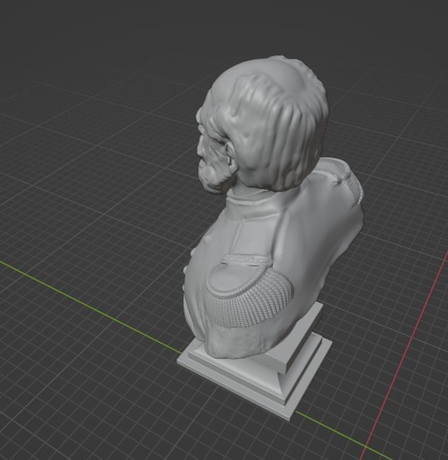 Wilhelm I bust 3D print model_8