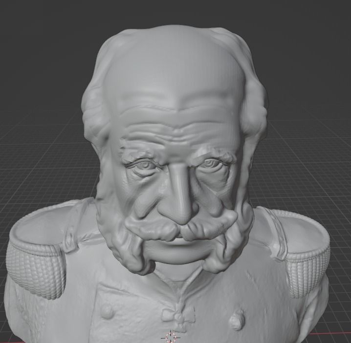 Wilhelm I bust 3D print model_9