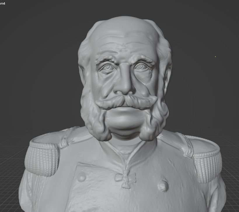Wilhelm I bust 3D print model_17