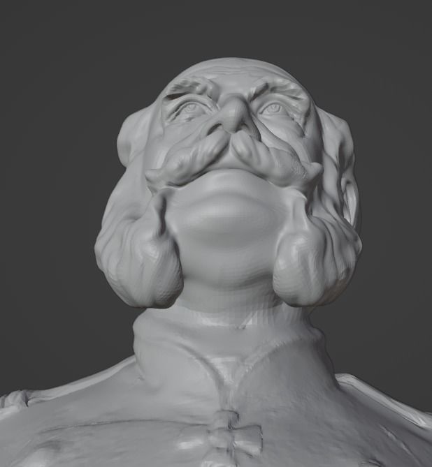 Wilhelm I bust 3D print model_19