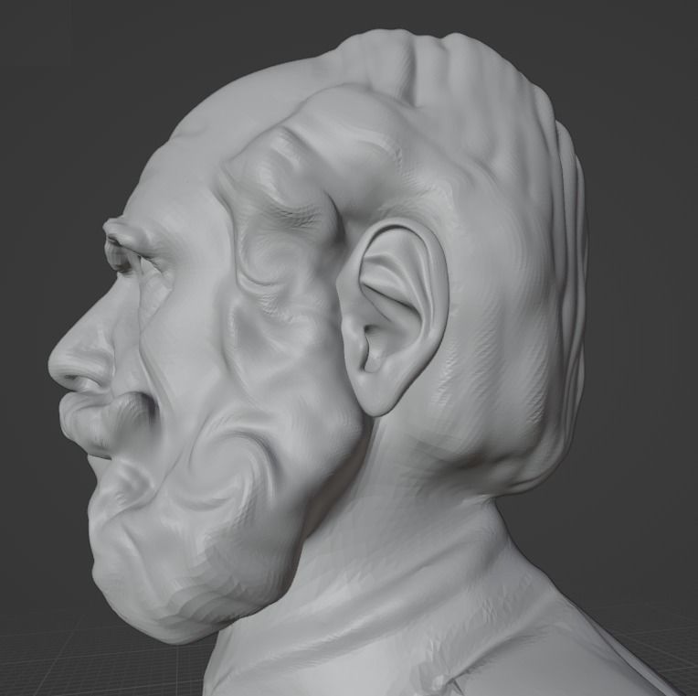 Wilhelm I bust 3D print model_10