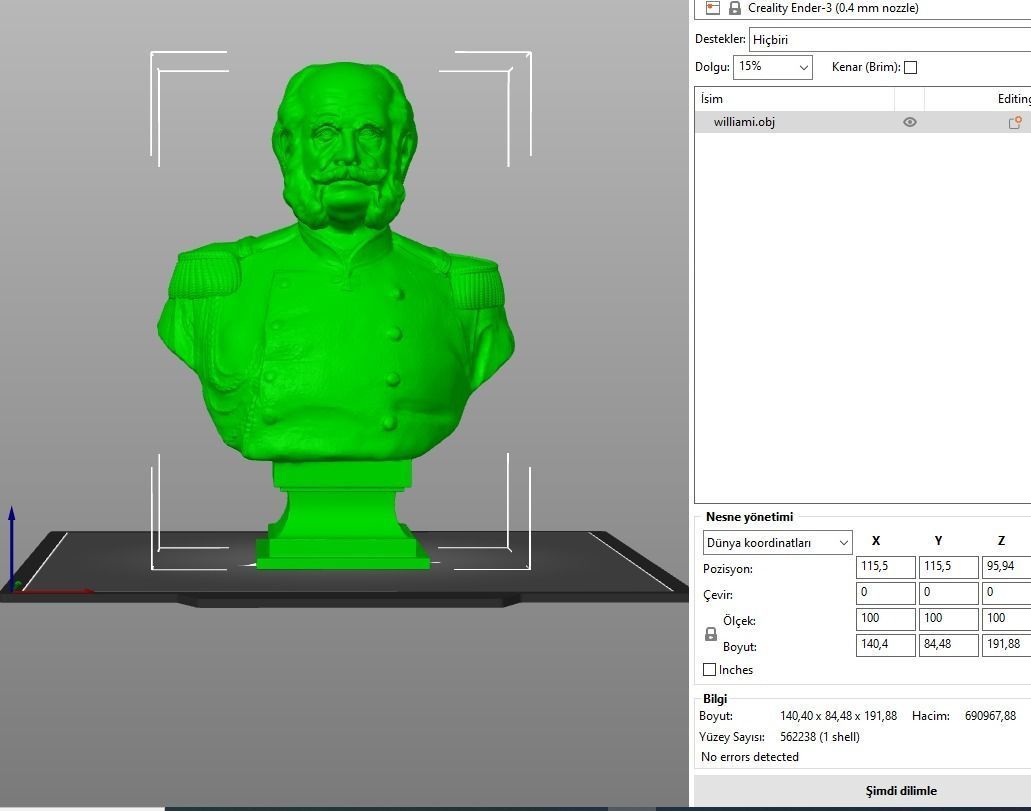 Wilhelm I bust 3D print model_13